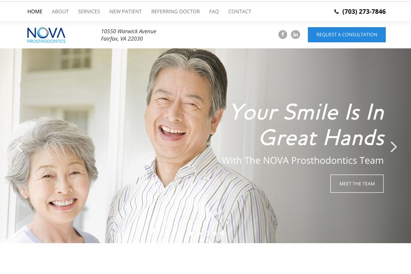 Nova Prosthodontics Website